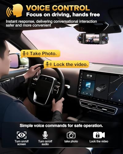 4 Channel 360° Dash Cam, 4K Front + 1080P Rear/Left/Right, 5GHz - Product Imagery