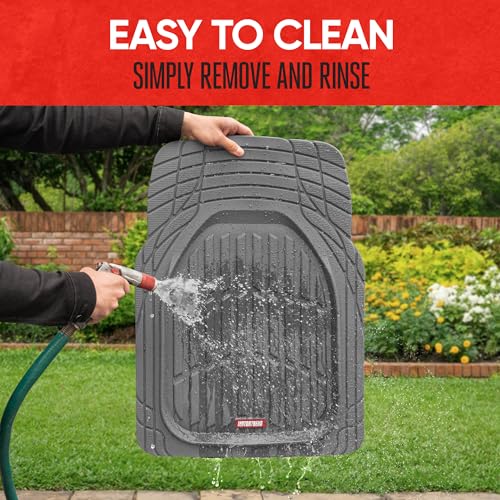 Motor Trend 2 Piece Front Car Floor Mats- Gray FlexTough Contour - Product Imagery
