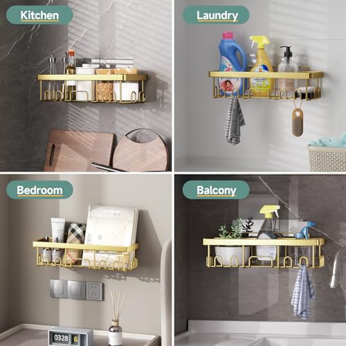 Veken Adhesive Shower Caddy 6-Pack,Gifts for Women Mom,Heavy - Product Imagery
