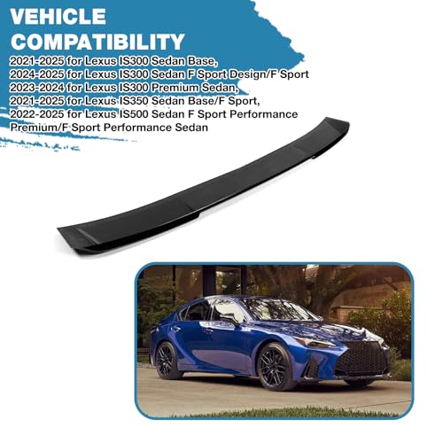 Roof Spoiler fit for Lexus IS300 Sedan Base 2021 2022 2023 2024 - Product Imagery