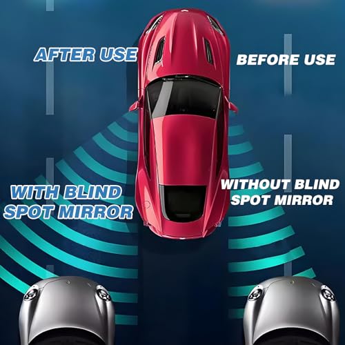 2Pcs Cars Heart Shaped Blind Spot Mirrors Car Side Mirror - Product Imagery
