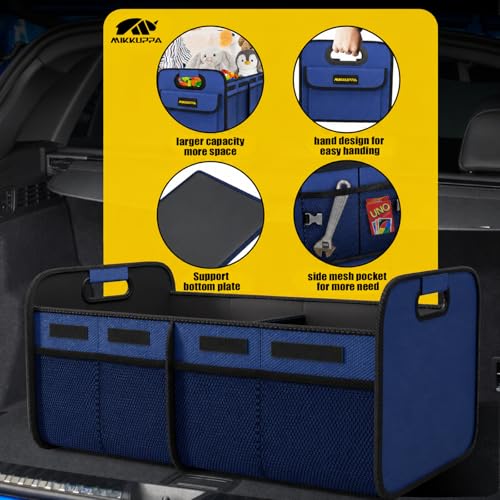 MIKKUPPA Car Trunk Organizer - 70L Collapsible SUV Trunk - Product Imagery