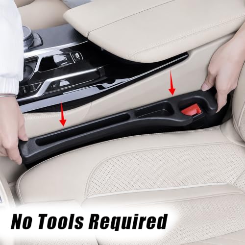 Car Seat Gap Filler Organizer 2 PCS Black Universal Seat Gap - Product Imagery