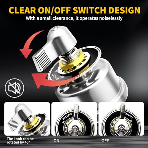 200A 12V Battery Disconnect Switch Heavy Duty, Quality Battery - Product Imagery