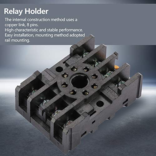 Durable 8Pin Relay Holder Socket Base, PF085A 300V 7A Rated, - Product Imagery