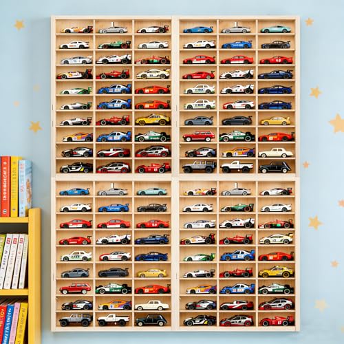 for Hotwheels Wooden Display Case 108 Space 1/64 Scale Toy Car - Product Imagery