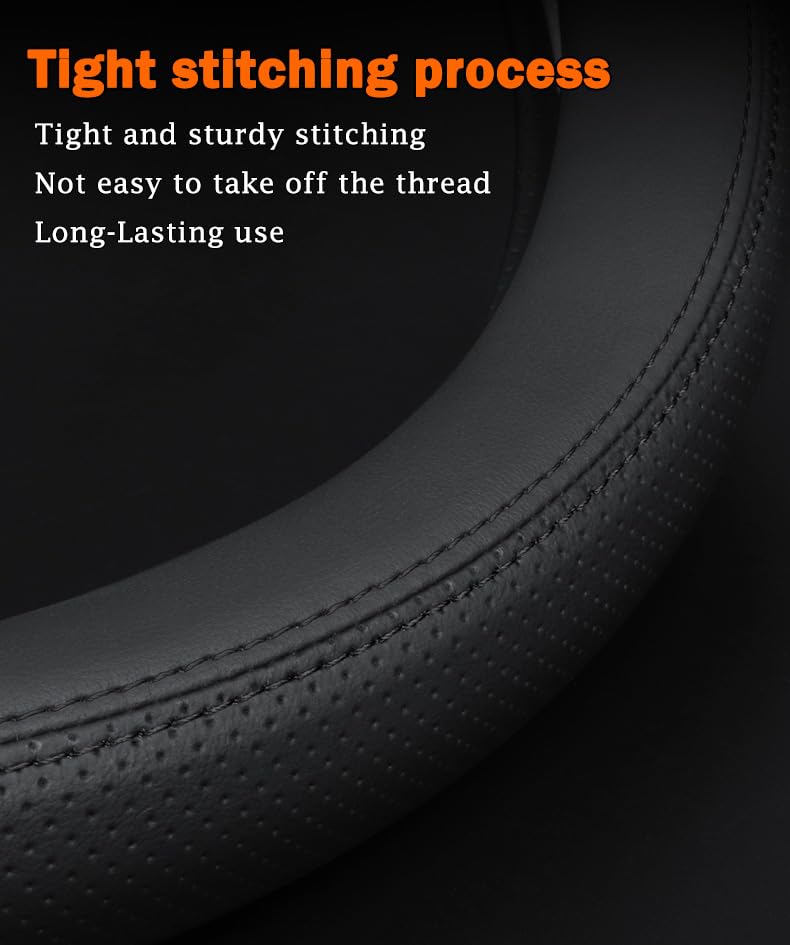 D-Shaped Steering Wheel Cover for VW Atlas Tiguan Jetta ID.4 - Product Imagery