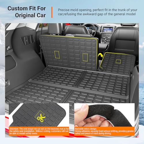 powoq Cargo Mat & Backrest Mat Compatible with 2015-2024 Ford - Product Imagery