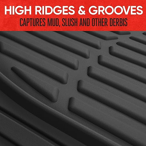 Motor Trend FlexTough Floor Mats for Cars, Black Deep Dish - Product Imagery