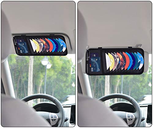 CD Visor Holder for Car, 12 DVD Sleeves Organizer Disc Storage - Product Imagery