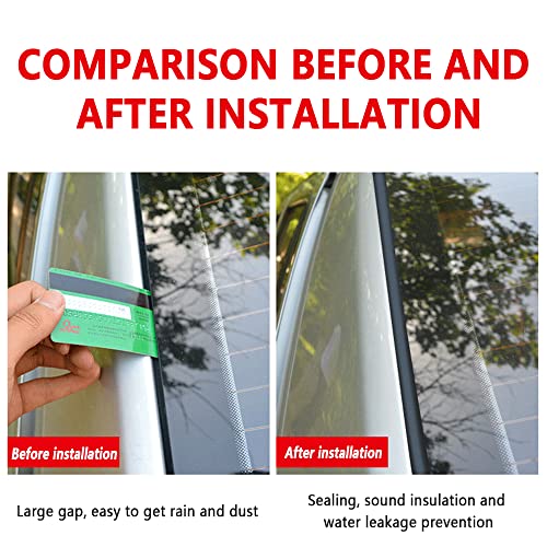 16.4Ft Car Weather Stripping,T-Shape Cuttable Car Windshield - Product Imagery