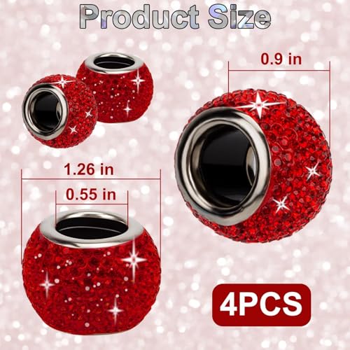 BFXM 4 Pcs Car Headrest Collars, Bling Head Rest Collars Rings - Product Imagery