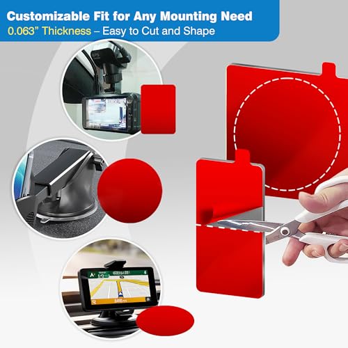 Tapsi 4-Pack Dash Cam Adhesive Replacement Pads, 2 Square & 2 - Product Imagery