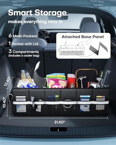 HOTOR Trunk Organizer - Car Organizer with Built-In Leakproof - Product Imagery