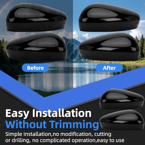 Driver & Passenger Side Mirror Cover Replacement for Ford Escape - Product Imagery