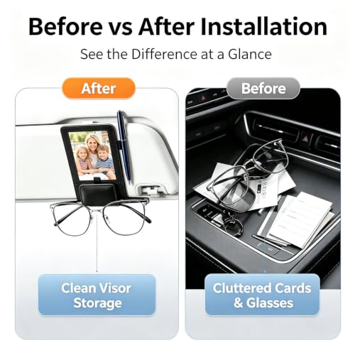 3 in 1 Sunglass & Photo Holder for Car, Universal Strong - Product Imagery