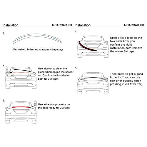 Rear Spoiler fits Mercedes Benz E Class W211 E300 E350 E430 E500 - Product Imagery