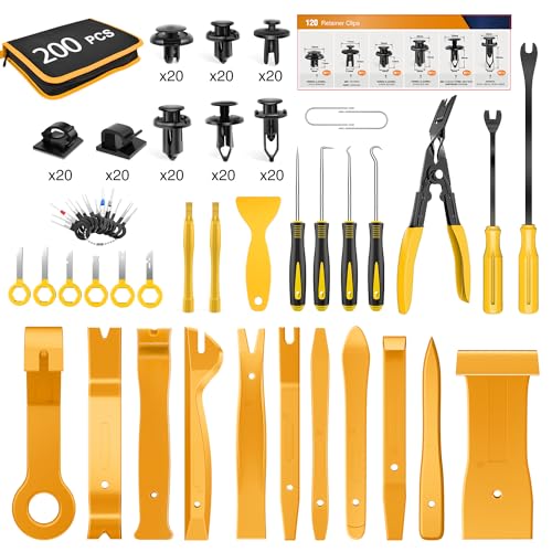 GOOACC 200Pcs Trim Removal Tool Auto Push Pin Bumper Retainer - Product Imagery
