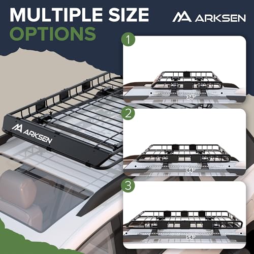 ARKSEN 54" x 39" x 5" Roof Rack Cargo Basket with Extension - Product Imagery