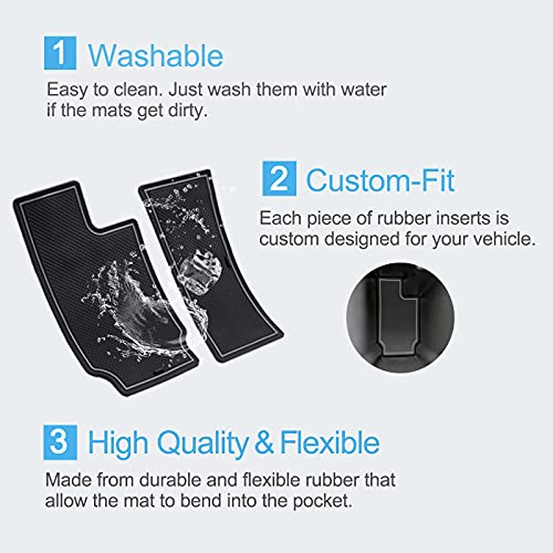 Cup Holder Door Pocket Inserts for Colorado Canyon 2015-2022 Gray - Product Imagery