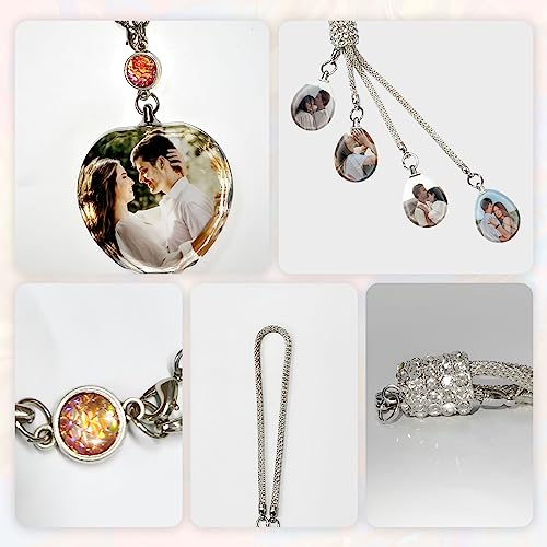 Custom Crystal Car Pendant Charms with Personalized Photos and - Product Imagery