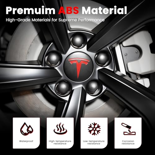 4 Pack Car Wheel Center Hub Cap Kit with 22 Lug Nut Covers - Product Imagery