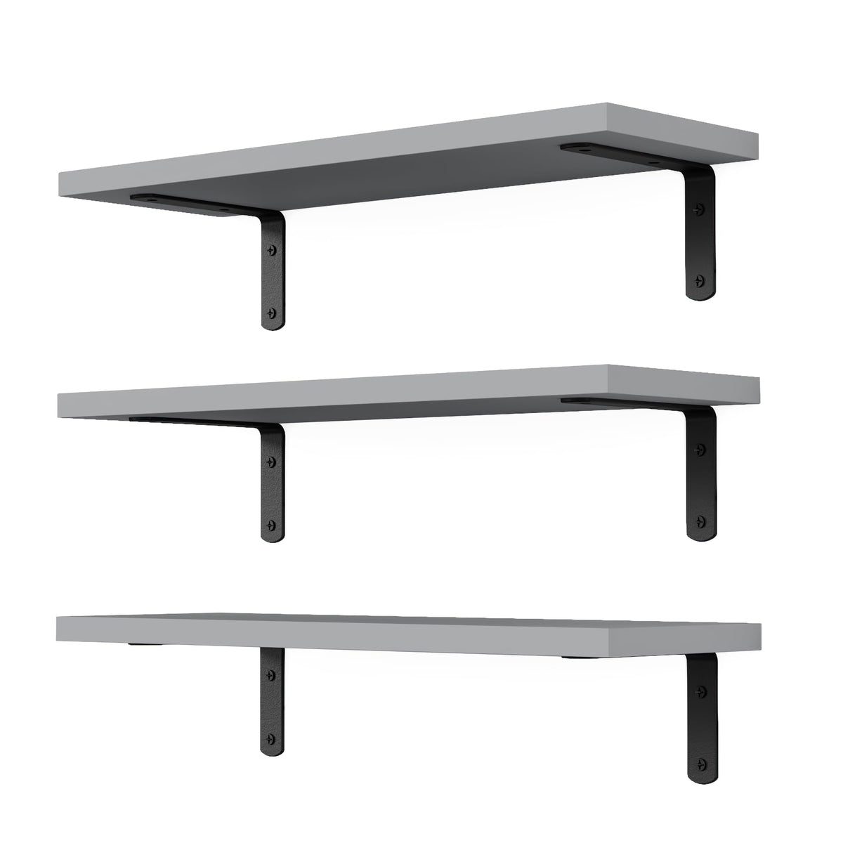 DOLLFIO Floating Wall Shelves, Decor & Storage, Grey, 16.5'', - Product Imagery