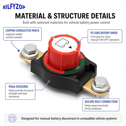 275A Side Post Battery Disconnect Switch, 12-48V DC - Product Imagery