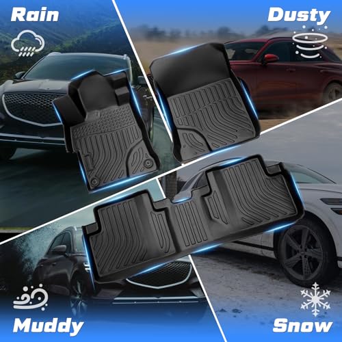 Sunsdrew Floor Mats for 2012-2015 Honda Civic Sedan, All Weather - Product Imagery