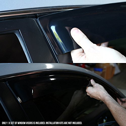 DNA MOTORING Set of 4 Tape-On Window Rain Guards Compatible with - Product Imagery