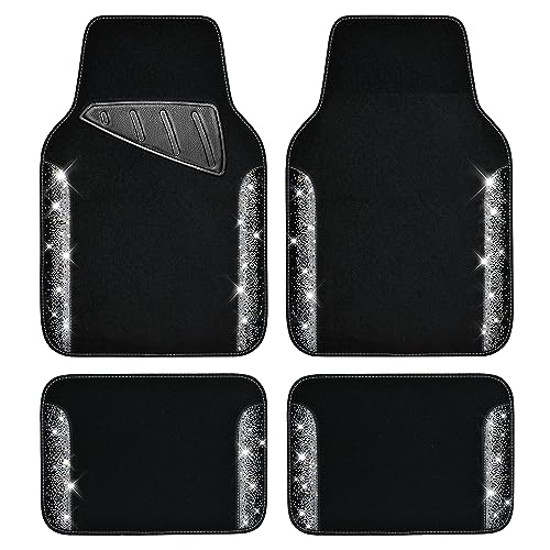 CAR PASS Bling Car Mats Shining Diamond Carpet Crystal - Product Imagery