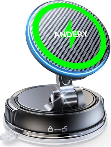 ANDERY Only for iPhone Magsafe Car Mount Charger [15W Fast - Product Imagery