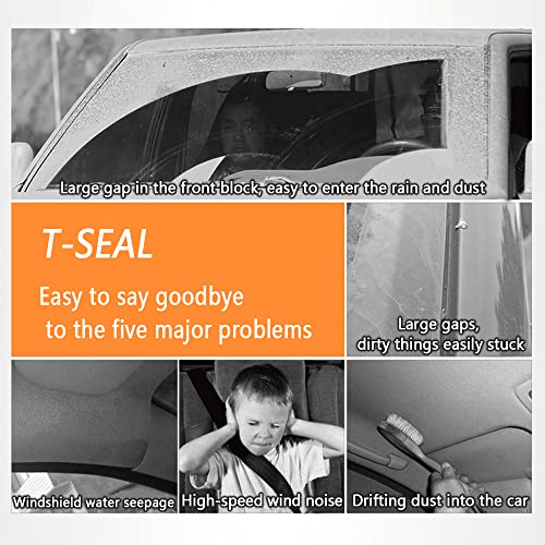 16.4Ft Car Weather Stripping,T-Shape Cuttable Car Windshield - Product Imagery