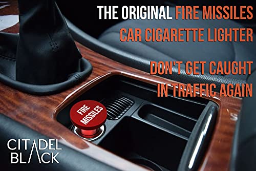 Fire Missiles Button Car Cigarette Lighter by Citadel Black - - Product Imagery