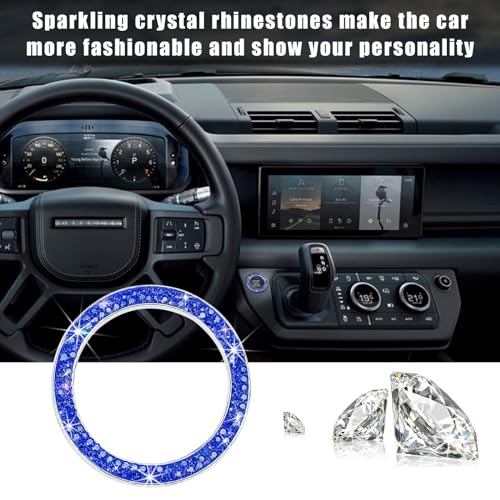 Kewucn Bling Crystal Double Rhinestone Car Engine Start - Product Imagery