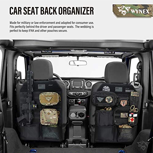WYNEX Molle Seat Back Car Organizer Fit Most Car F150 Jeeps - Product Imagery