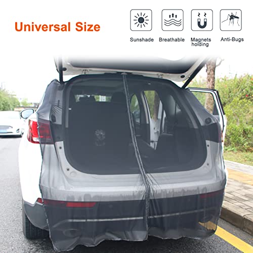 Car Camping Tailgate Mesh Screen for SUV, Van, 67''x59'' - Product Imagery