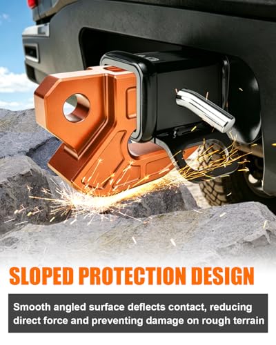 2’’ Hitch Skid Plate Protection for Off-Road Trucks, Orange - Product Imagery