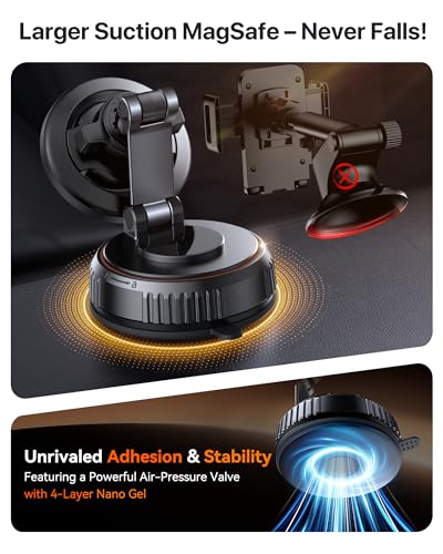 Miracase for MagSafe Car Mount[3800gf Strong Magnet & 90+LBS - Product Imagery