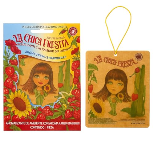 6 pack Strawberry La Chica Fresita air Fresheners Aromatizante - Product Imagery