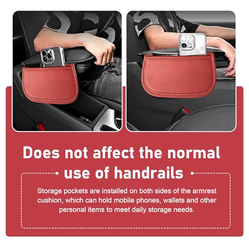 Car Center Console Cover, Scratch Resistant Leather Armrest - Product Imagery