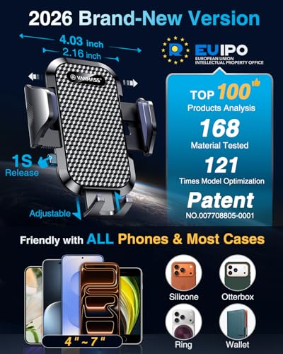 [True Military-Grade] Car Phone Holder VANMASS [Upgraded - Product Imagery