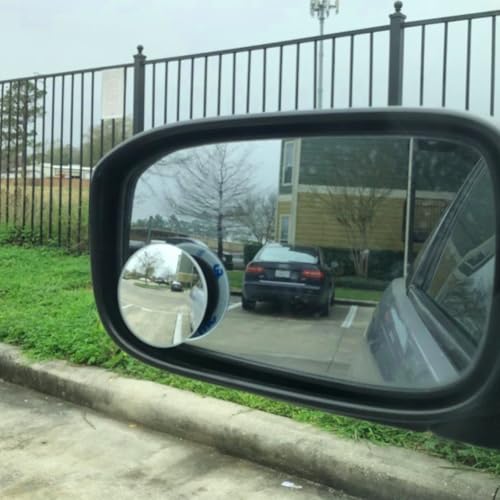 Ampper 2" Round Blind Spot Mirrors, Adjustabe HD Glass Convex - Product Imagery