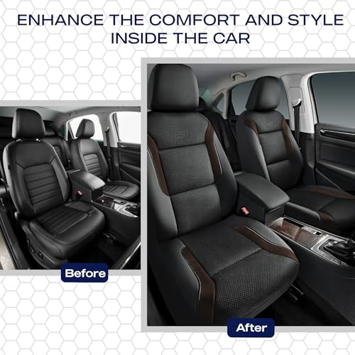 Skechers Memory Foam Car Seat Covers, Air Cool Mesh Thick Seat - Product Imagery