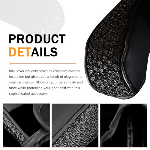 Car Gear Shift Cover, Leather Breathable Car Gear Shift Knob - Product Imagery