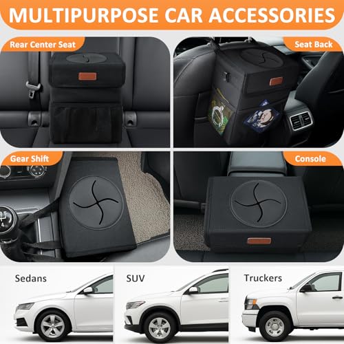 Vankor Car Trash Can with Lid Leak Proof Car Accessories for - Product Imagery