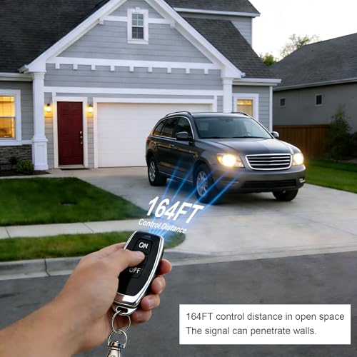 Battery Kill Switch for Car 12V 100A, Remote Battery Disconnect - Product Imagery