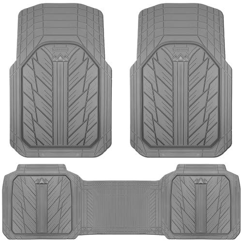 CAR PASS Heavy Rubber Car Floor Mats, Deep Waterproof Car Mats - Product Imagery