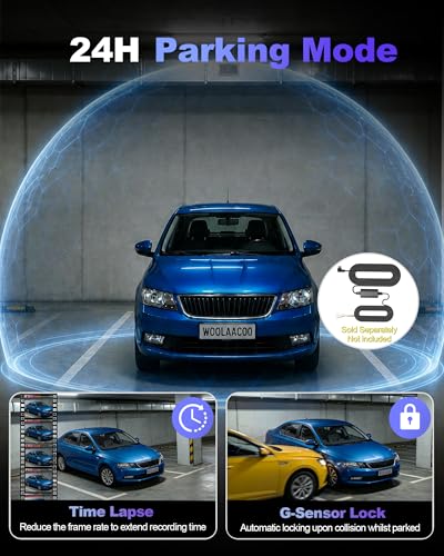 Dash Cam Front and Rear 4K+1080P, 5GHz WiFi, App Control, with - Product Imagery
