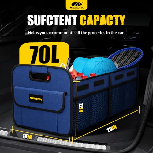 MIKKUPPA Car Trunk Organizer - 70L Collapsible SUV Trunk - Product Imagery
